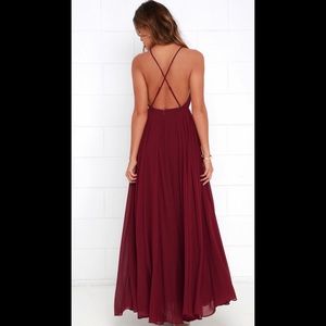 MYTHICAL KIND OF LOVE WINE RED MAXI DRESS